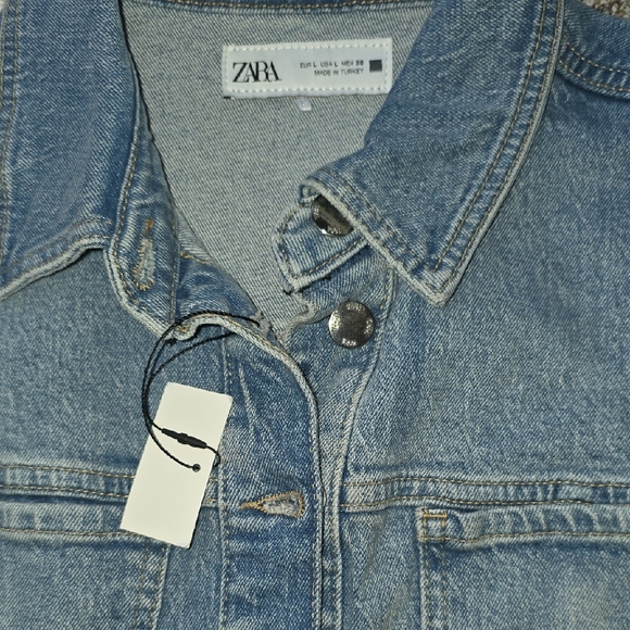 Zara Light Blue Denim DRESS - Picture 3 of 6